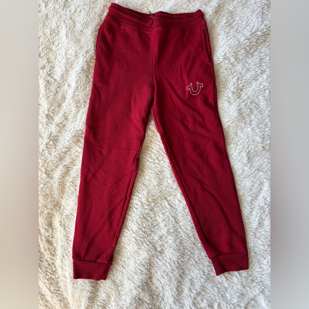 True Religion Kids Burgundy Joggers